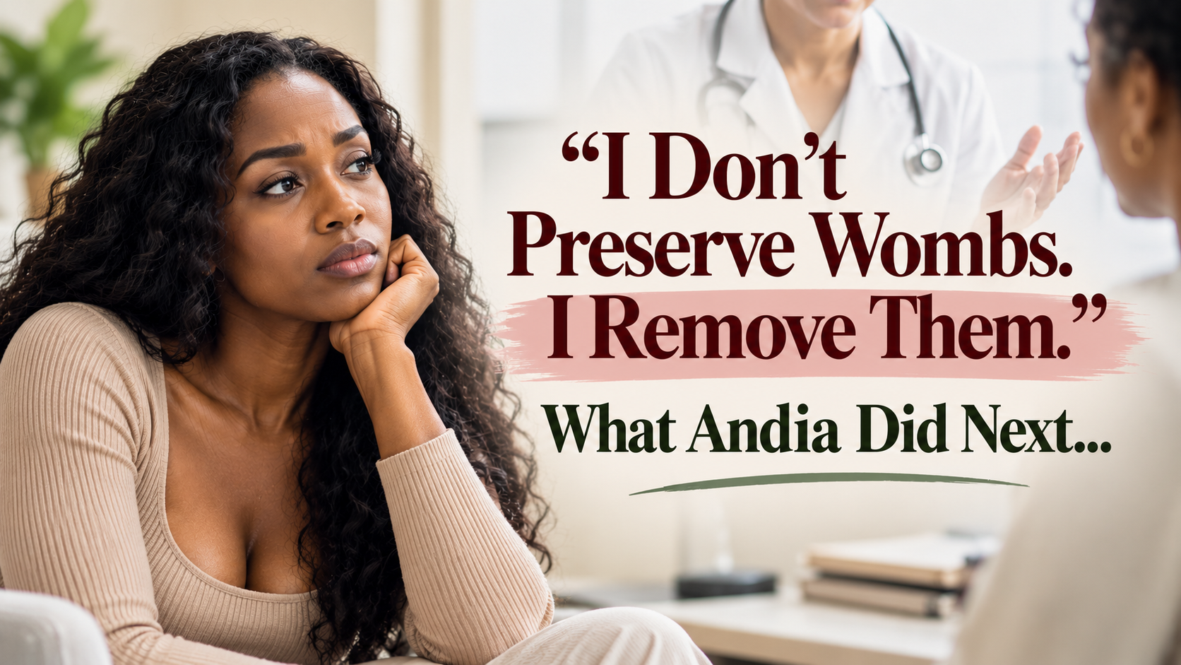 Read more about: "I Don't Preserve Wombs. I Remove Them." What Andia Did Next